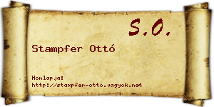 Stampfer Ottó névjegykártya